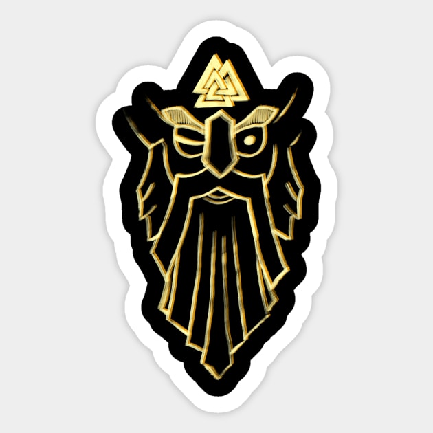 ODIN, God of the Aesir in Valhalla Sticker by DanielVind